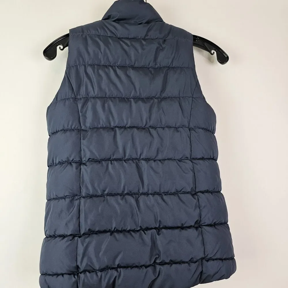 Old Navy Frost Free Puffer Vest Navy Blue Full Zip Sleeveless Boys Youth L 10 12